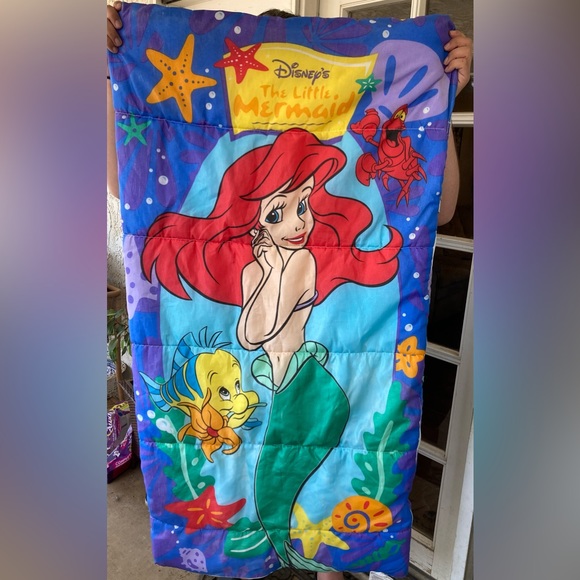 Disney Other Vintage 9s Disney Little Mermaid Sleeping Bag Poshmark